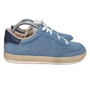 Dr Scholl's Madison Shoes Womens 10 M Blue Chambray Low Top Casual Sneakers